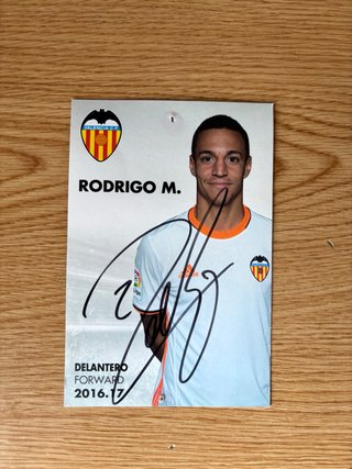 Autógrafo Rodrigo Moreno Valencia CF 2016-17