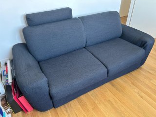 Divano letto blu