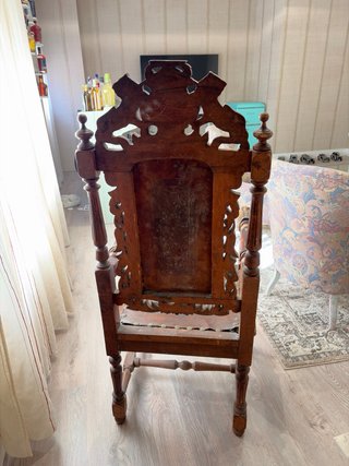 Silla antigua madera tallada (negociable)