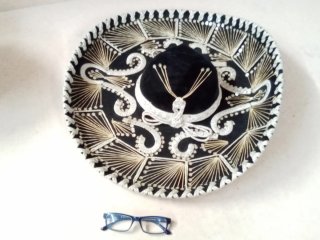 Sombrero Mexicano Charro Negro Bordado
