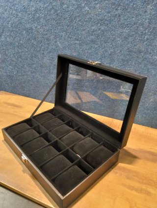 Caja para 12 Relojes con Cristal SONGMICS JWB12B