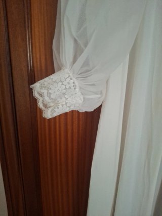 Conjunto bata y camisón blanco ideal novia