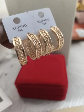 Pendientes argolla Xuping dorados