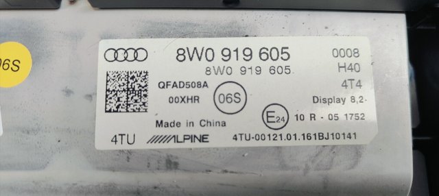 PANTALLA MULTIFUNCION AUDI A4 BERLINA (8W2) 3.0TD