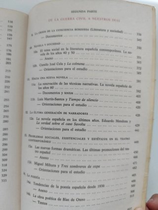 Libro Literatura Española COU (1984) Anaya
