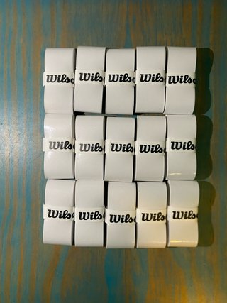15 overgrip Wilson lisas blancas para Raqueta
