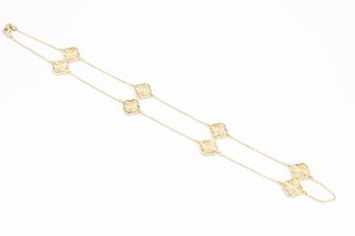 Cadena 18K con tréboles
