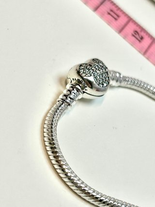 Pulsera Pandora Corazón 19cm Plata S925