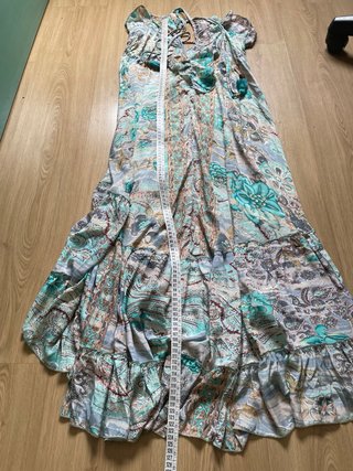 Vestido boho indio seda multicolor