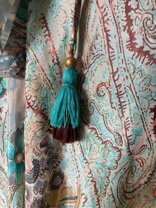 Vestido boho indio seda multicolor