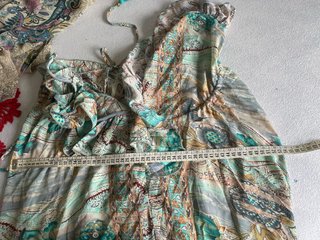 Vestido boho indio seda multicolor