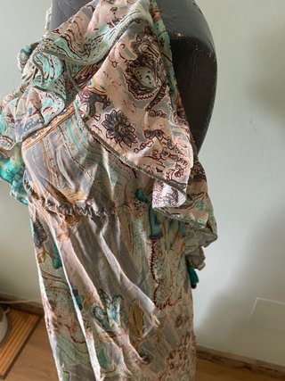 Vestido boho indio seda multicolor