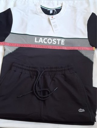 Conjunto Lacoste Blanco y Negro