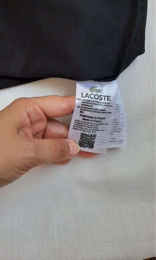 Conjunto Lacoste Blanco y Negro