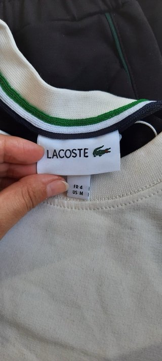 Conjunto Lacoste Blanco y Negro