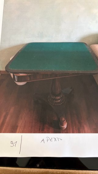 Tavolo da gioco mogano con ruote