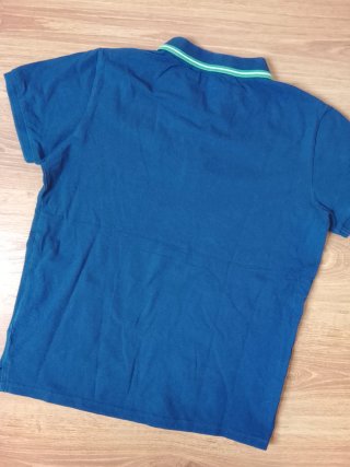 Polo Kappa Hombre Manga Corta Azul Marino con Logo