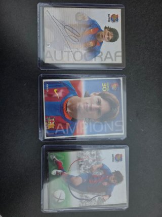 LOTE MESSI FC BARCELONA 2006 – 3 CARTAS ORIGINALES