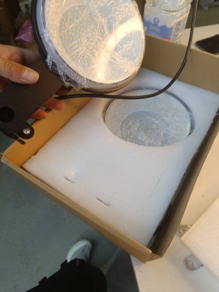 Foco LED Circular Metal e Plástico