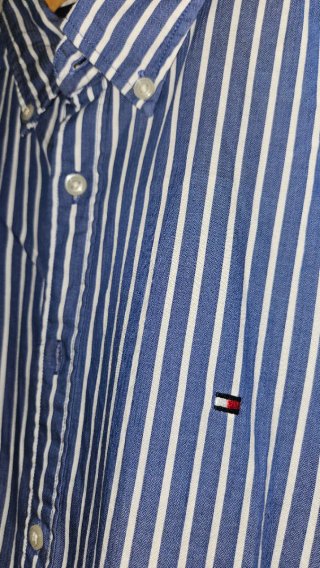 Camisa Tommy Hilfiger Talla L Rayas Azules