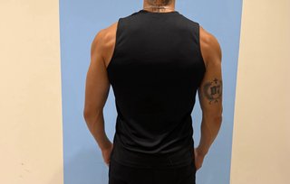 Camiseta deportiva sin mangas negra Talla S