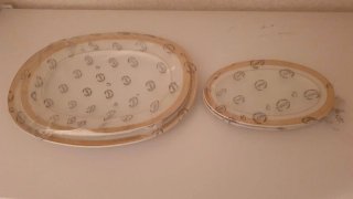Vajilla Bidasoa Porcelana Blanca y Dorada
