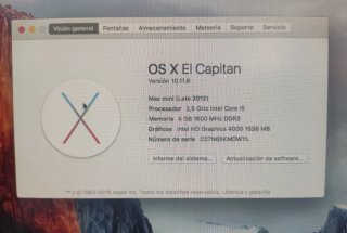 Mac mini 2012 Apple Gris/Plata