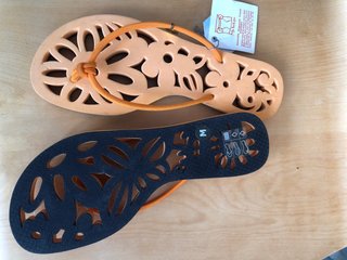 Chanclas Verano Flores Verde y Naranja 3 pares 12€