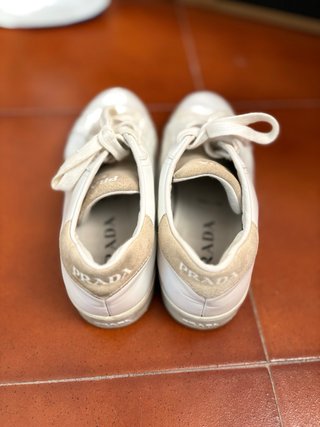 Zapatillas Prada Mujer Blancas y Beige