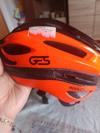 Casco de Bicicleta Naranja y Negro