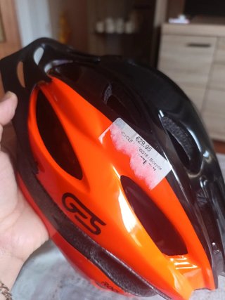 Casco de Bicicleta Naranja y Negro