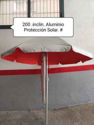 Ombrellone da Spiaggia 200cm in Alluminio Protezione Solare