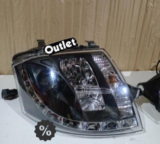 VE FAROS AUDI TT 98-05 LUZ DIURNA REAL LED FONDO NEGRO R1459