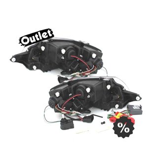VE FAROS AUDI TT 98-05 LUZ DIURNA REAL LED FONDO NEGRO R1459