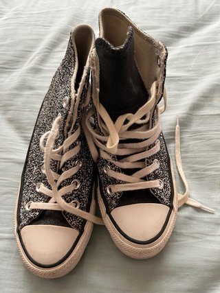 Converse All Star Hi Top Glitter Negro
