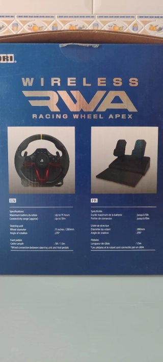Volante y Pedales Hori Apex RWA Inalámbrico PS4 /