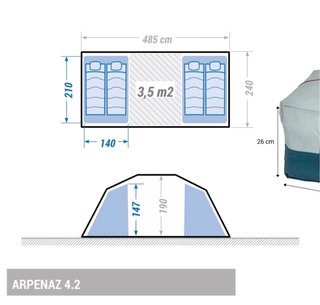 Tienda de campaña Arpenaz 4.2