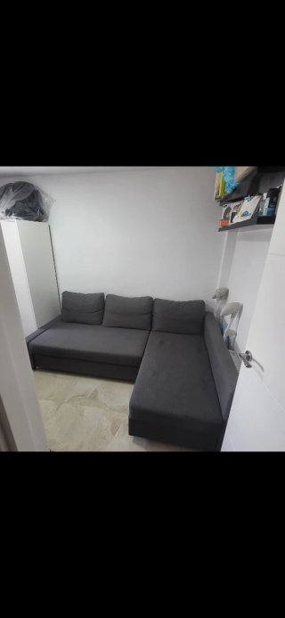 Sofá Cama Gris Tela