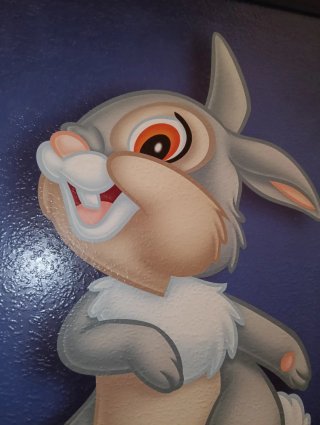 Cuadro infantil conejo gris