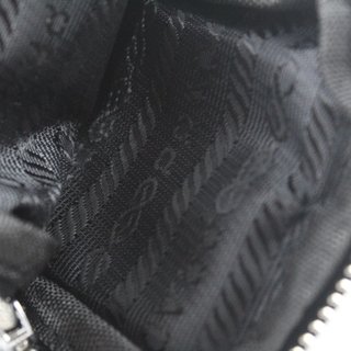 Prada Milano Monedero Nylon Negro Vintage