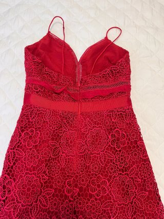 Vestido encaje rojo elegante Talla M