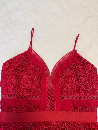 Vestido encaje rojo elegante Talla M