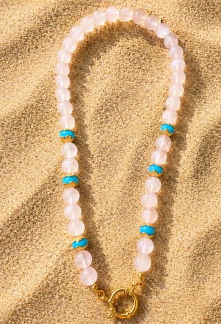 Collar piedra de luna y cristal