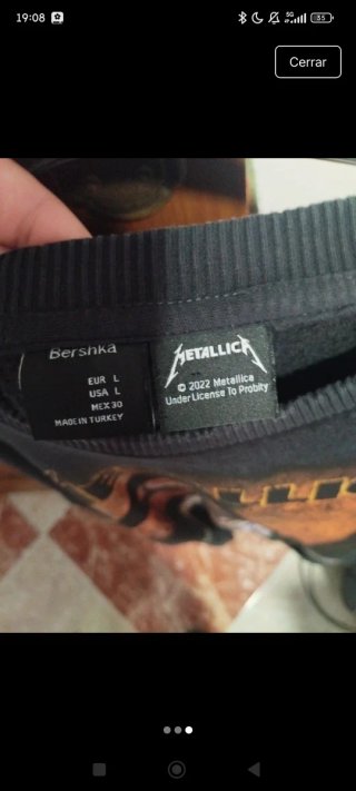 Sudadera Metallica Negra