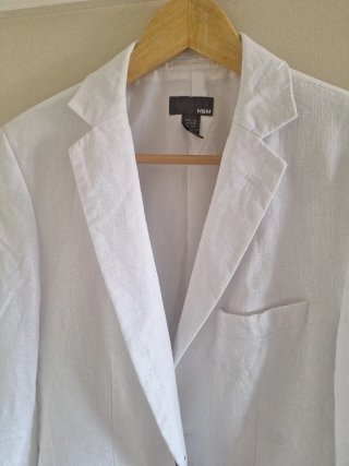 Blazer Blanco H&M Hombre