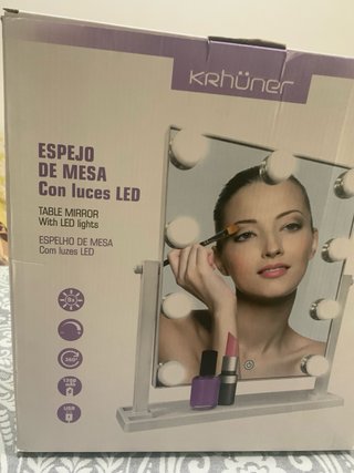 Espejo de Mesa Krhüner con Luces LED
