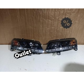 VE FAROS XENON AUDI A6 4F 04-08 LUZ DIURNA REAL FONDO NEGRO