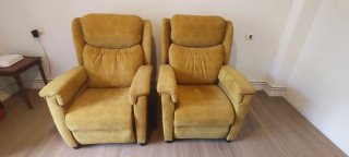 2 Butacas Reclinables Amarillas