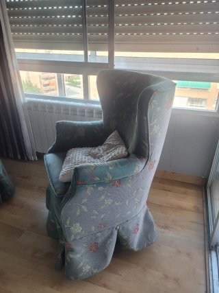 Pareja de sillones de tela