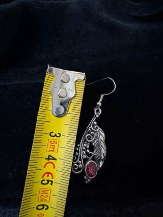 Pendientes Vintage Bohemios Plateados Rosa